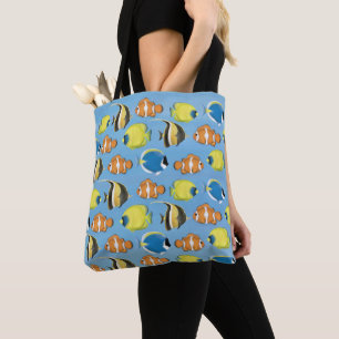 Tote Bag Plage Océan Tropical Sea Life Stylé Cute