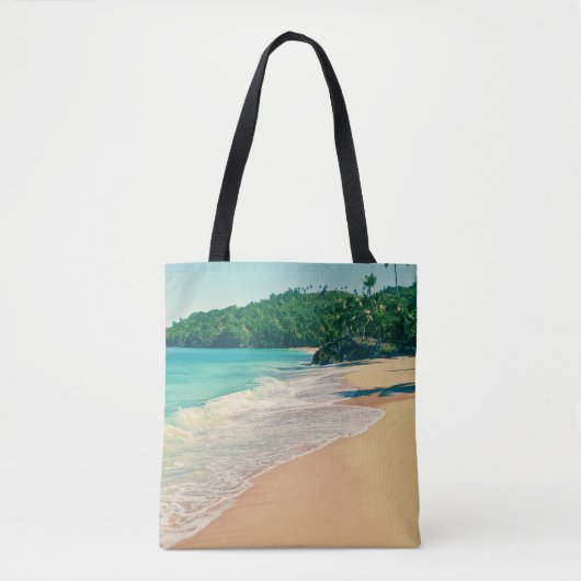 Tote Bag Plage paisible de l'île tropicale (Devant)