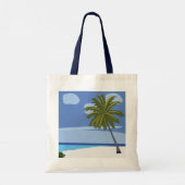 Tote Bag Plage Palm Tree Vacances Plage (Dos)