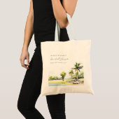 Tote Bag Plage Palm Trees Aquarelle Fête des mariées (Devant (produit))