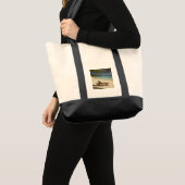 Tote Bag Plage, palmiers et transat (Devant (produit))