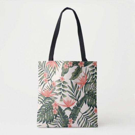 Tote Bag Plage papier peint motif joyeux et transparent de (Devant)