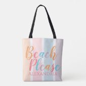 Tote Bag Plage personnalisée Plage (Dos)