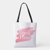 Tote Bag Plage Plage Blush Pink Beach (Dos)