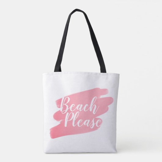 Tote Bag Plage Plage Blush Pink Beach (Dos)