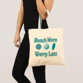 Tote Bag Plage Plus Inquiète Moins (Devant (produit))