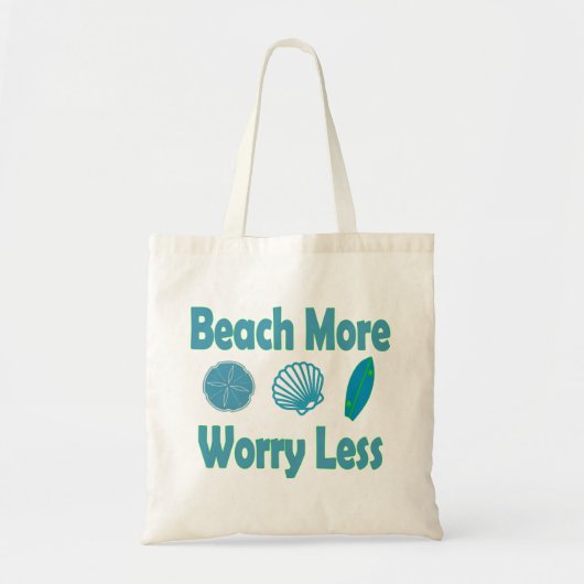 Tote Bag Plage Plus Inquiète Moins (Devant)