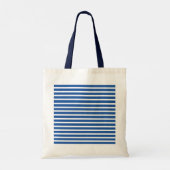 Tote Bag Plage Rayures Bleu Blanc (Dos)