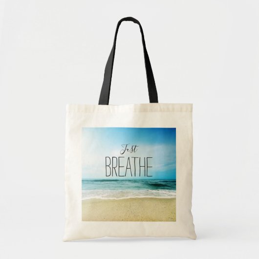 Tote Bag Plage Respirer simplement (Devant)