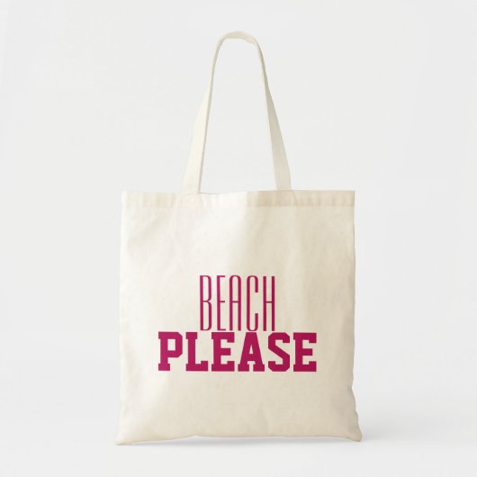 Tote Bag Plage rose (Devant)