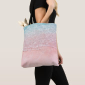 Tote Bag Plage rose et vague (De près)