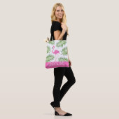 Tote Bag Plage rose Fourre-tout de Flamant rose (Sur le modèle)