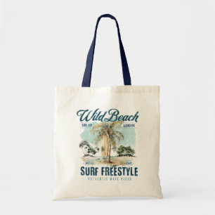 Tote Bag Plage Sauvage – Surf Freestyle Rétro Plage