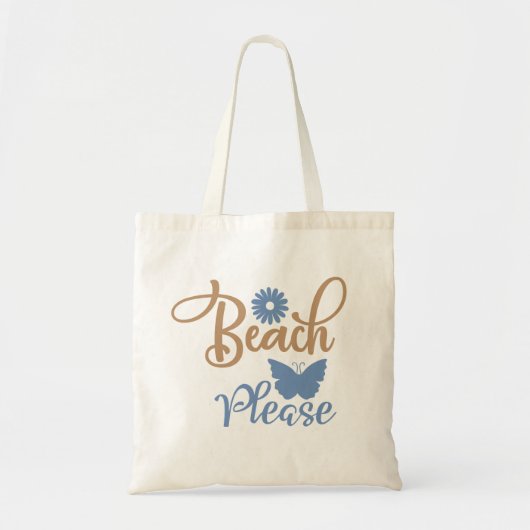 Tote Bag Plage s'il vous plaît (Devant)