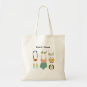 Tote Bag Plage, S'Il Vous Plaît (Devant)