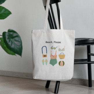 Tote Bag Plage, S'Il Vous Plaît