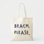 Tote Bag Plage S'Il Vous Plaît Été Whimsic Typographie Mign (Devant)