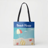 Tote Bag Plage S'Il Vous Plait Plage (Devant)