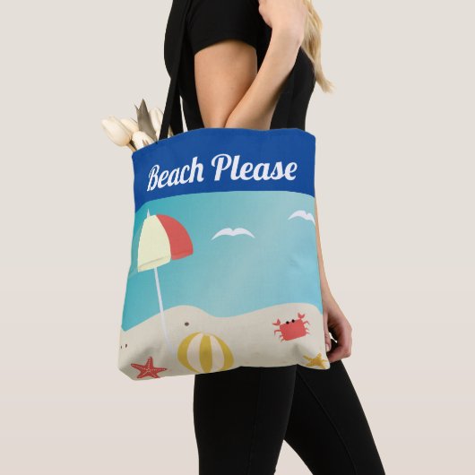 Tote Bag Plage S'Il Vous Plait Plage (De près)