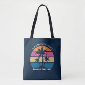 Tote Bag Plage sur mesure Trip Cute Blue Palm Tree (Devant)