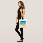 Tote Bag Plage tropicale avec Mariage de mer turquoise (Devant (modèle))