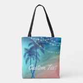 Tote Bag Plage tropicale d'océan d'été de palmiers (Dos)