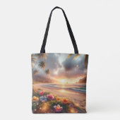 Tote Bag Plage tropicale enchantée avec Hibiscus magique (Dos)