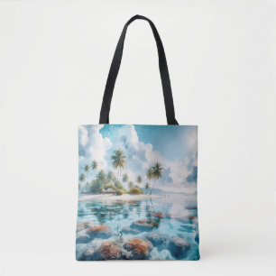 Tote Bag Plage tropicale Maldives Destination mariage moder