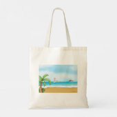Tote Bag Plage tropicale Plage amusante Été Océan (Dos)