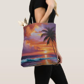 Tote Bag Plage tropicale Sunset Dreams (De près)