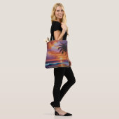 Tote Bag Plage tropicale Sunset Dreams (Sur le modèle)