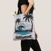 Tote Bag Plage tropicale vague & palmier (De près)