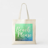 Tote Bag Plage Veuillez S'Il Vous plaît Turquoise Aqua Ombr (Dos)