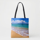 Tote Bag Plage vide et eaux bleues (Devant)