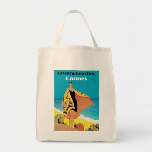 Tote Bag Plages de Riviera ~ Cannes (Devant)