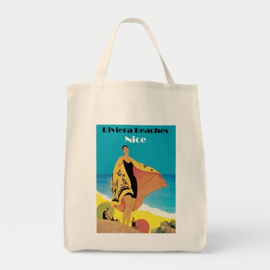 Tote Bag Plages Riviera ~ Nice (Devant)