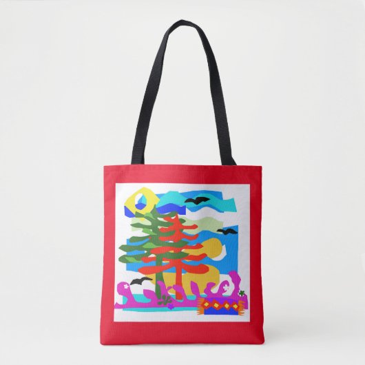 Tote Bag PLAGES - Soleil & Surf - Australie - Rouge (Devant)