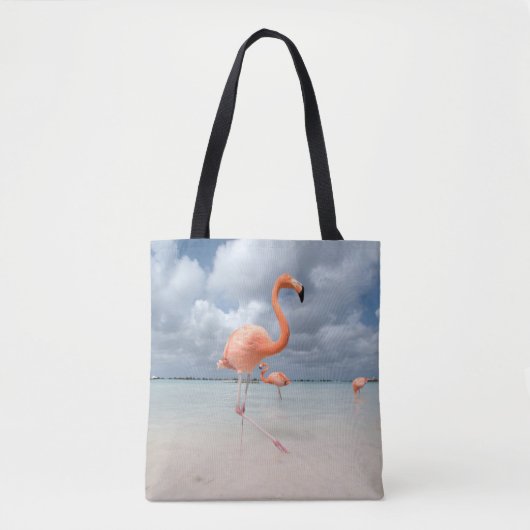 Tote Bag Plages tropicales | Flamants roses Beach, Aruba (Devant)