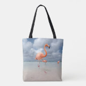 Tote Bag Plages tropicales | Flamants roses Beach, Aruba (Dos)