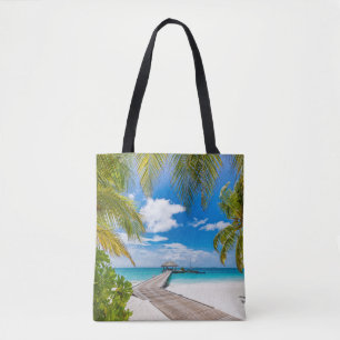 Tote Bag Plages tropicales   Jetty en bois des Maldives
