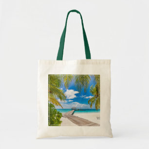 Tote Bag Plages tropicales   Jetty en bois des Maldives