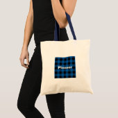 Tote Bag Plaid bleu Fourre-tout de Buffalo (Devant (produit))