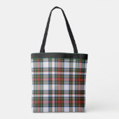 Tote Bag Plaid classique Fourre-tout décoré d'un monogramme (Dos)