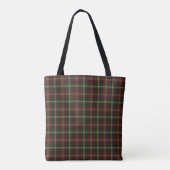 Tote Bag Plaid de tartan de feuille d'érable. Tartan de (Dos)
