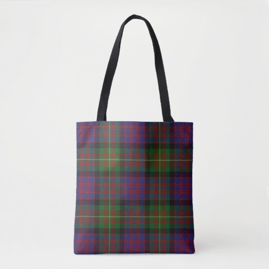 Tote Bag Plaid de tartan écossais de Carnegie de clan (Devant)