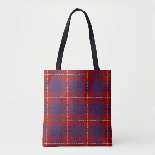 Tote Bag Plaid de tartan écossais de Hamilton de clan (Devant)