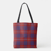 Tote Bag Plaid de tartan écossais de Hamilton de clan (Dos)