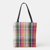 Tote Bag Plaid écossais abstrait (Dos)