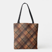 Tote Bag Plaid écossais écossais écossais écossais marron o (Dos)