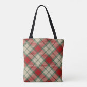 Tote Bag Plaid hivernal moderne tendance saisonnier (Dos)